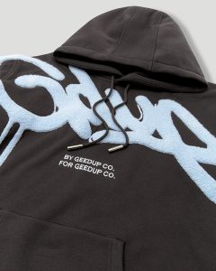 Geedup Handstyle Hoodie Graphite/Pale Blue