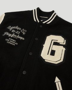 Geedup 13YR PFK Varsity Jacket Black/Cream