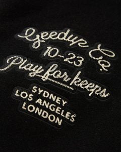Geedup 13YR PFK Varsity Jacket Black/Cream